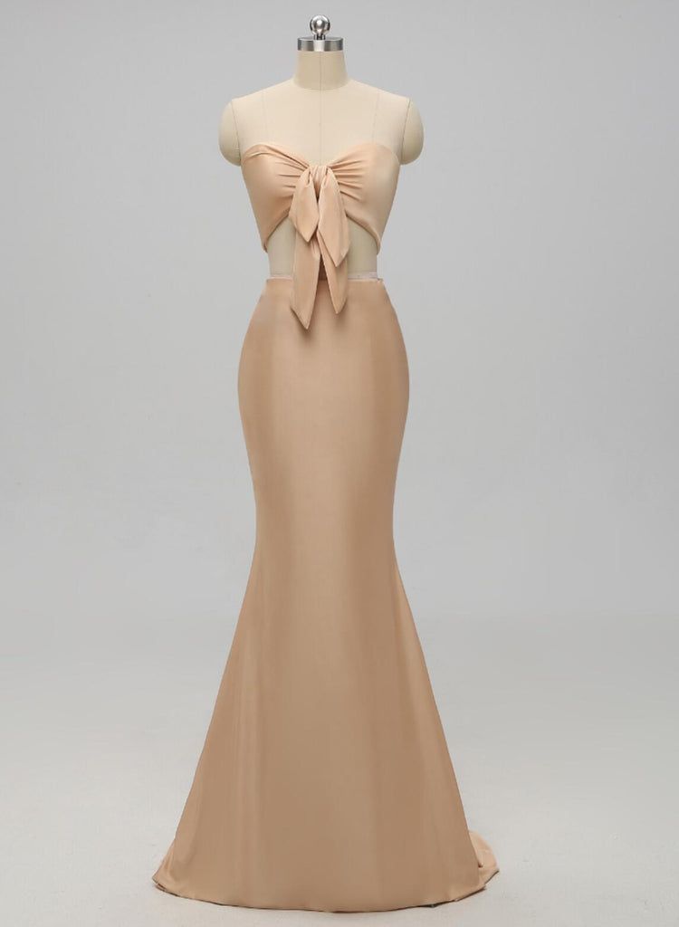 V-neck Side Slit Unique Long Cheap Bridesmaid Dresses Online, WG578