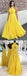 Yellow A-line Chiffon Halter Cheap Long Bridesmaid Dresses Online,WG1149