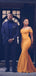 Yellow Mermaid One Shoulder Cheap Long Bridesmaid Dresses,WG1239